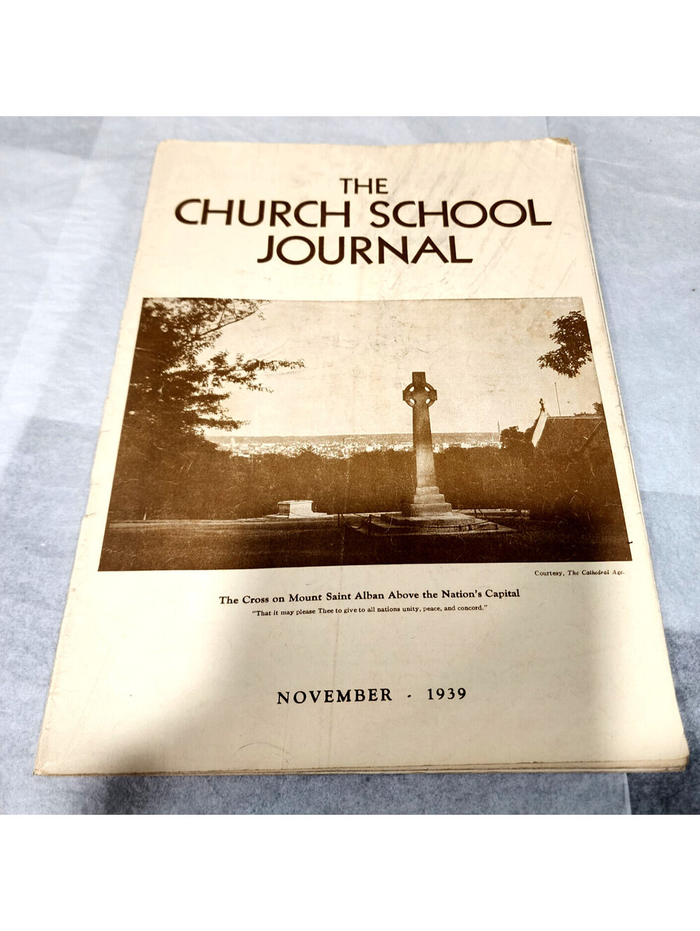 The Church School Journal VTG November 1939 Washington National Cathedral Peace